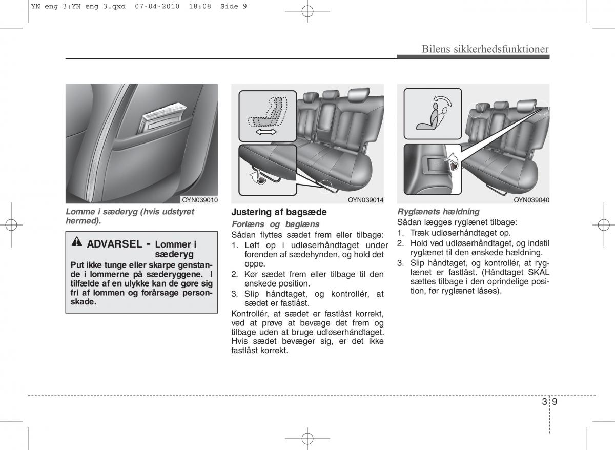 Kia Venga ejere handbog / page 23