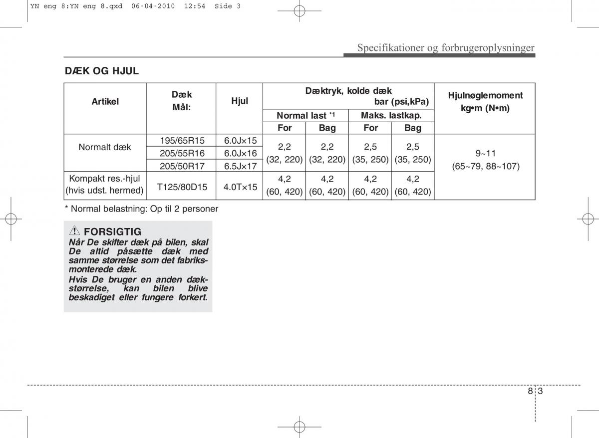 manual  Kia Venga ejere handbog / page 377