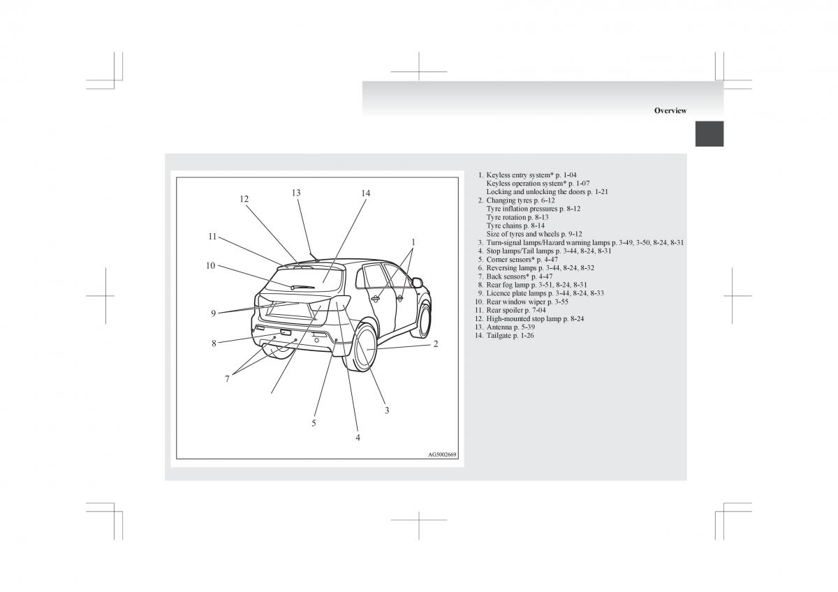 manual  Mitsubishi ASX owners manual / page 13