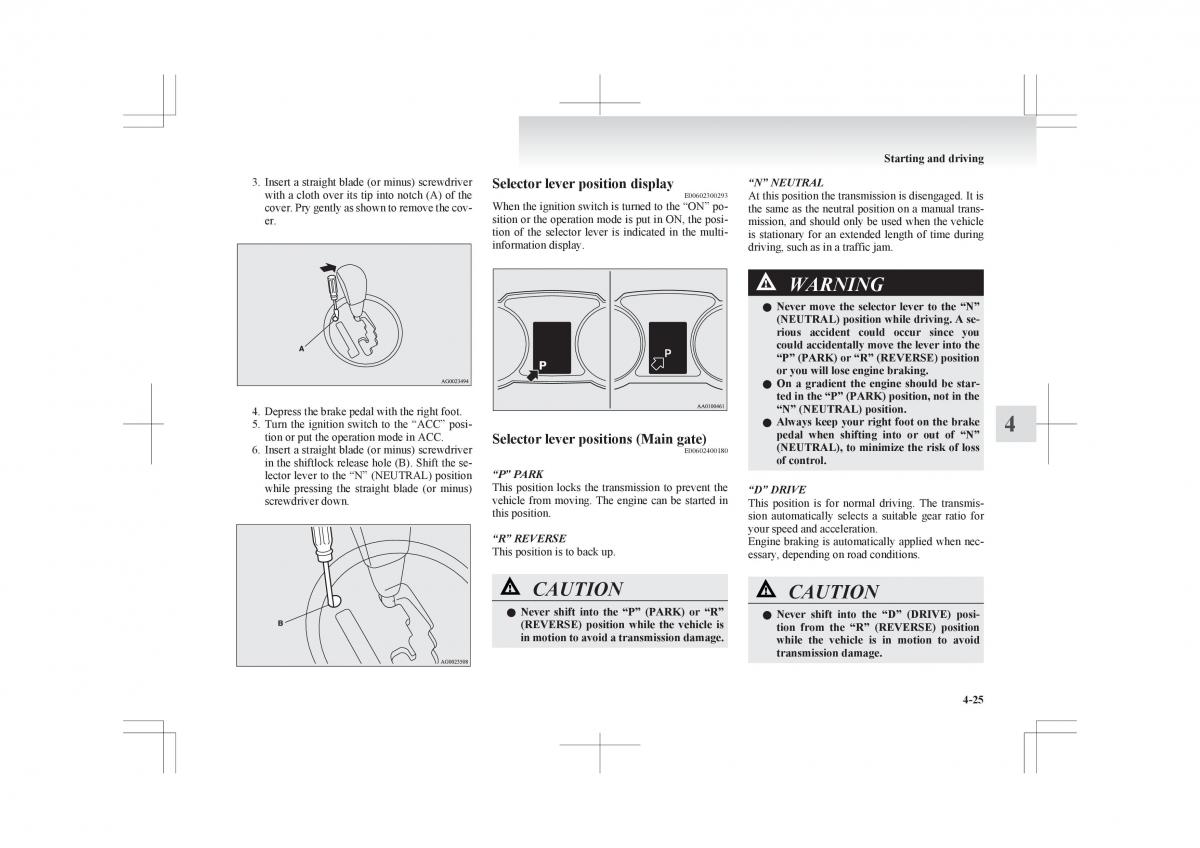 manual Mitsubishi ASX Mitsubishi ASX owners manual / page 177