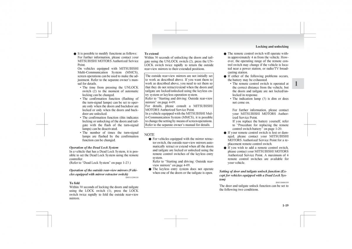 manual Mitsubishi ASX Mitsubishi ASX owners manual / page 41