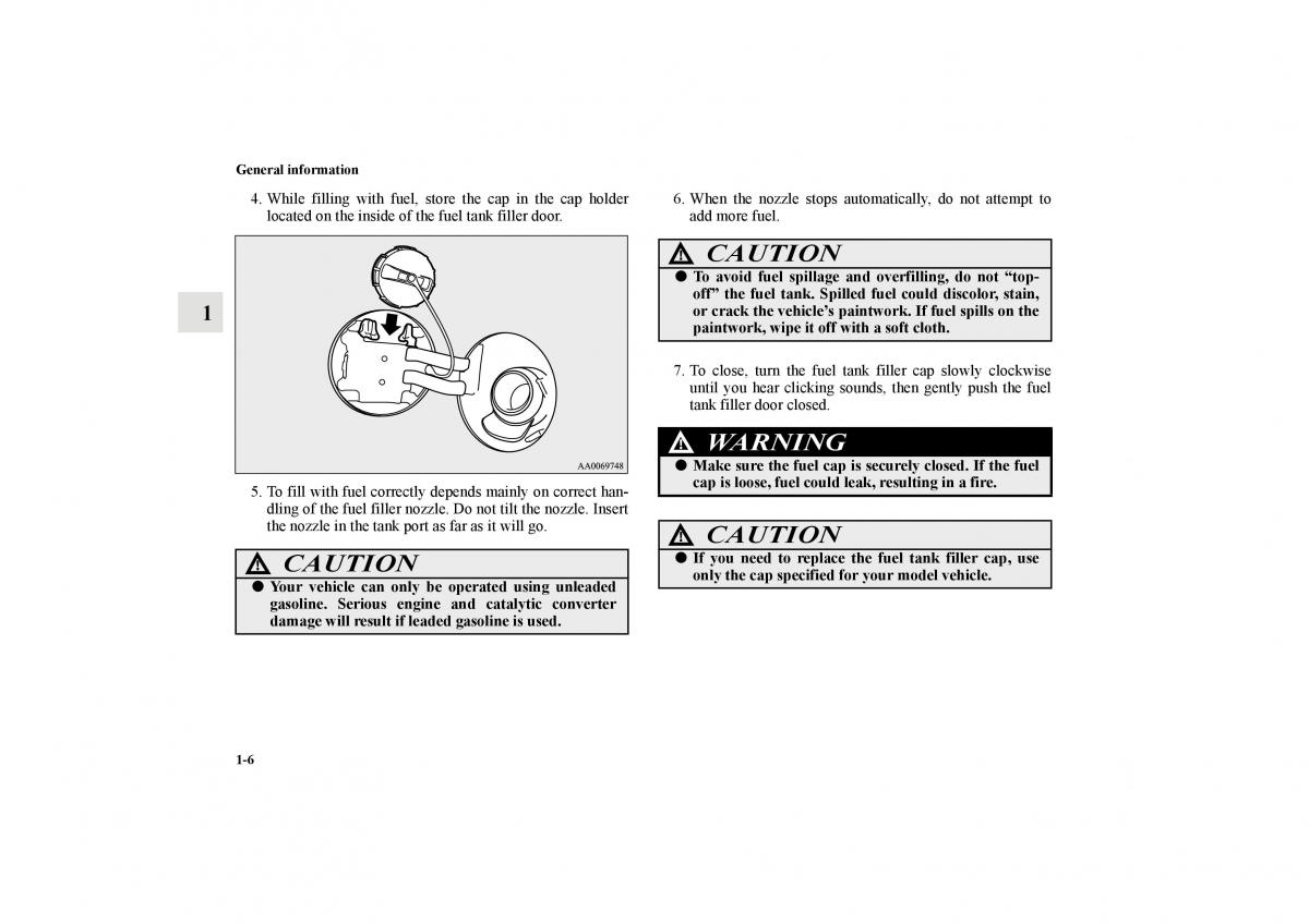 Mitsubishi Lancer Sportback VIII 8 owners manual / page 25