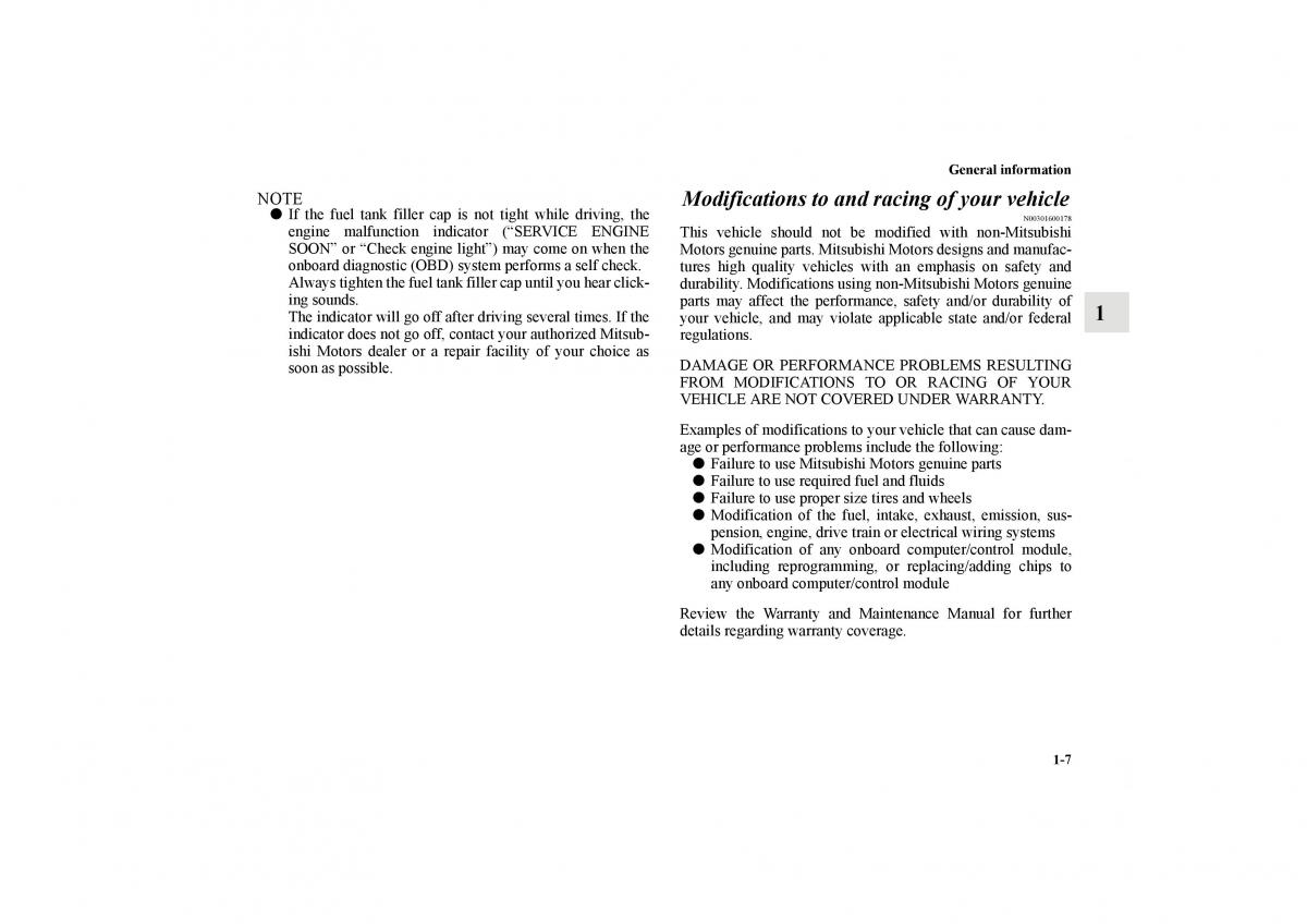 Mitsubishi Lancer Sportback VIII 8 owners manual / page 26