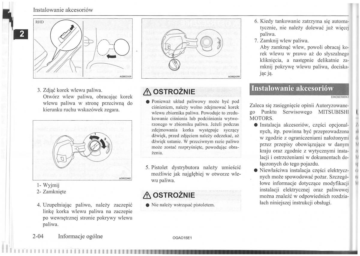 Mitsubishi ASX instrukcja obslugi / page 19