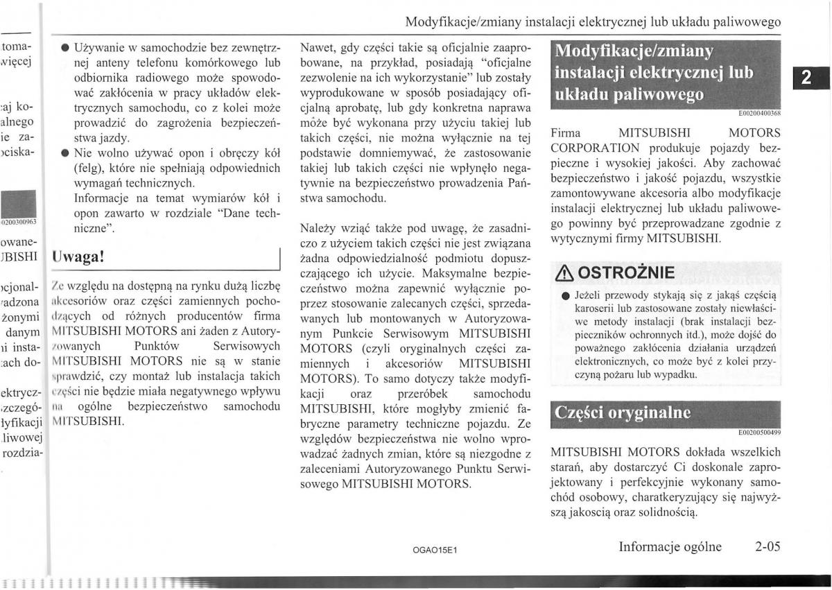 Mitsubishi ASX instrukcja obslugi / page 20