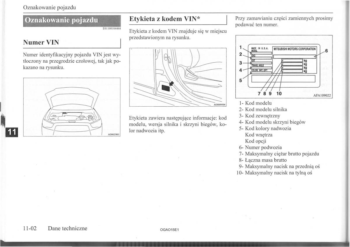 Mitsubishi ASX instrukcja / page 243