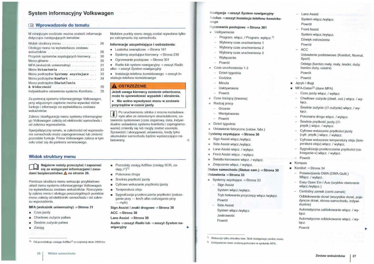 VW Passat B7 variant alltrack instrukcja obslugi / page 15