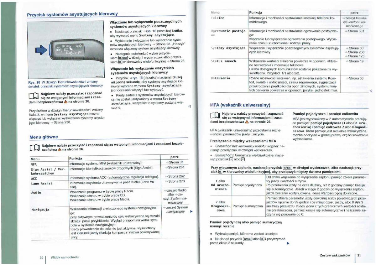 VW Passat B7 variant alltrack instrukcja obslugi / page 17