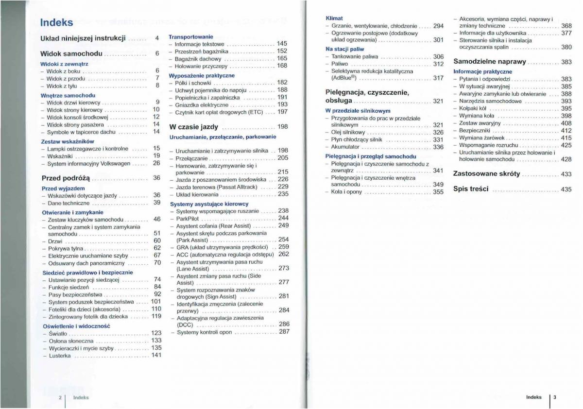 manual  VW Passat B7 variant alltrack instrukcja / page 3