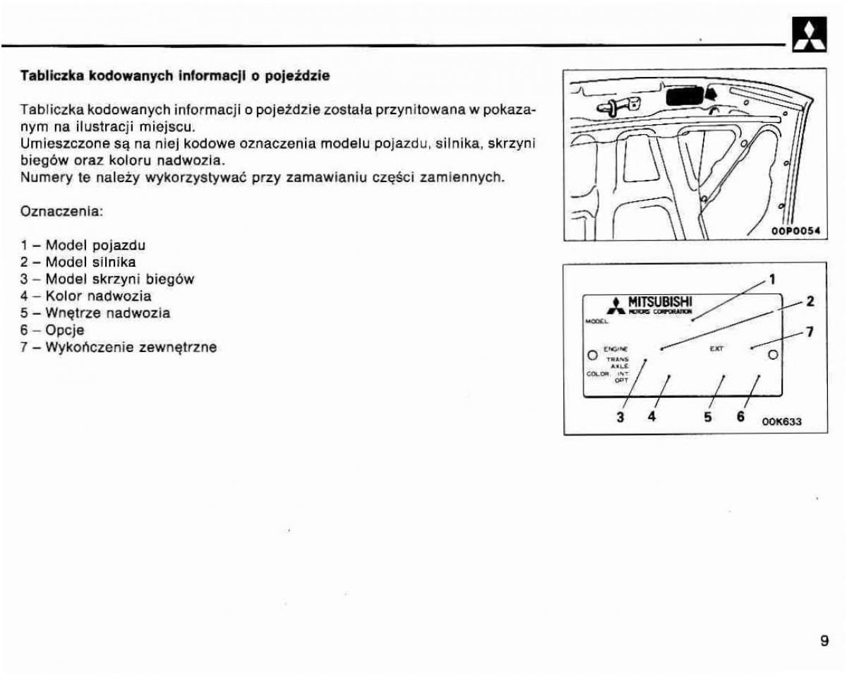 manual  Mitsubishi Lancer IV 4 instrukcja / page 10