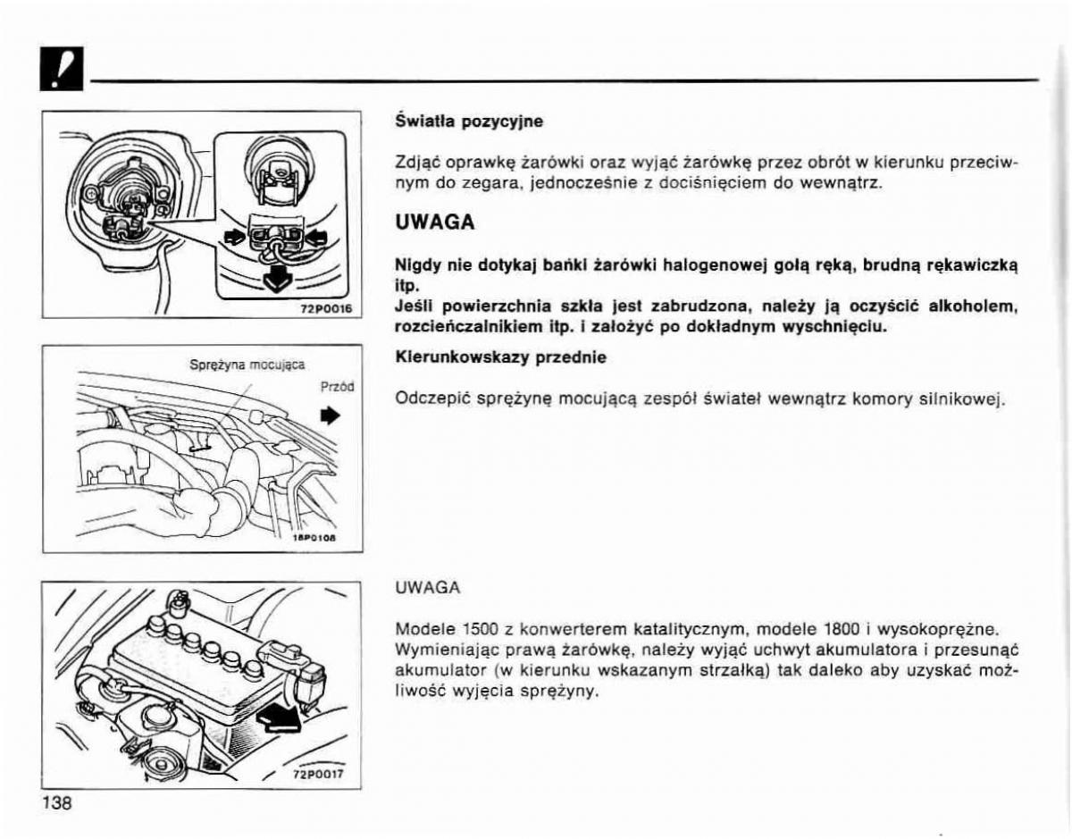 Mitsubishi Lancer IV 4 instrukcja obslugi / page 139