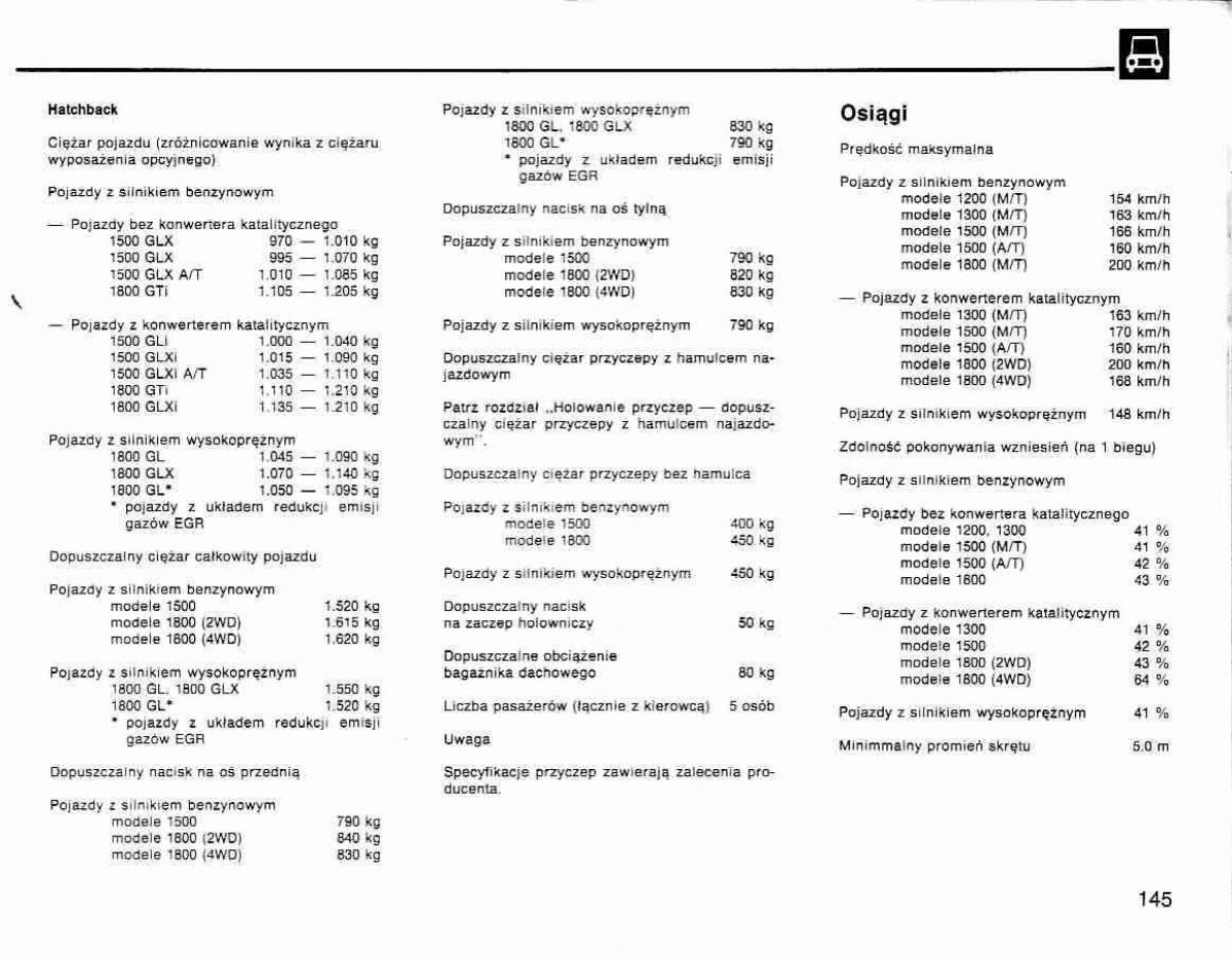 Mitsubishi Lancer IV 4 instrukcja obslugi / page 146