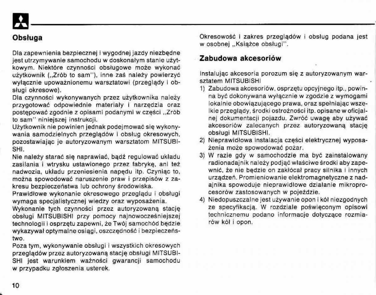 manual  Mitsubishi Lancer IV 4 instrukcja / page 11