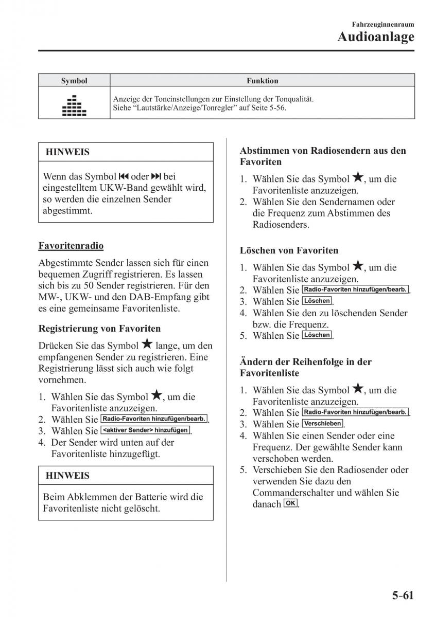 Mazda 3 III Handbuch / page 418