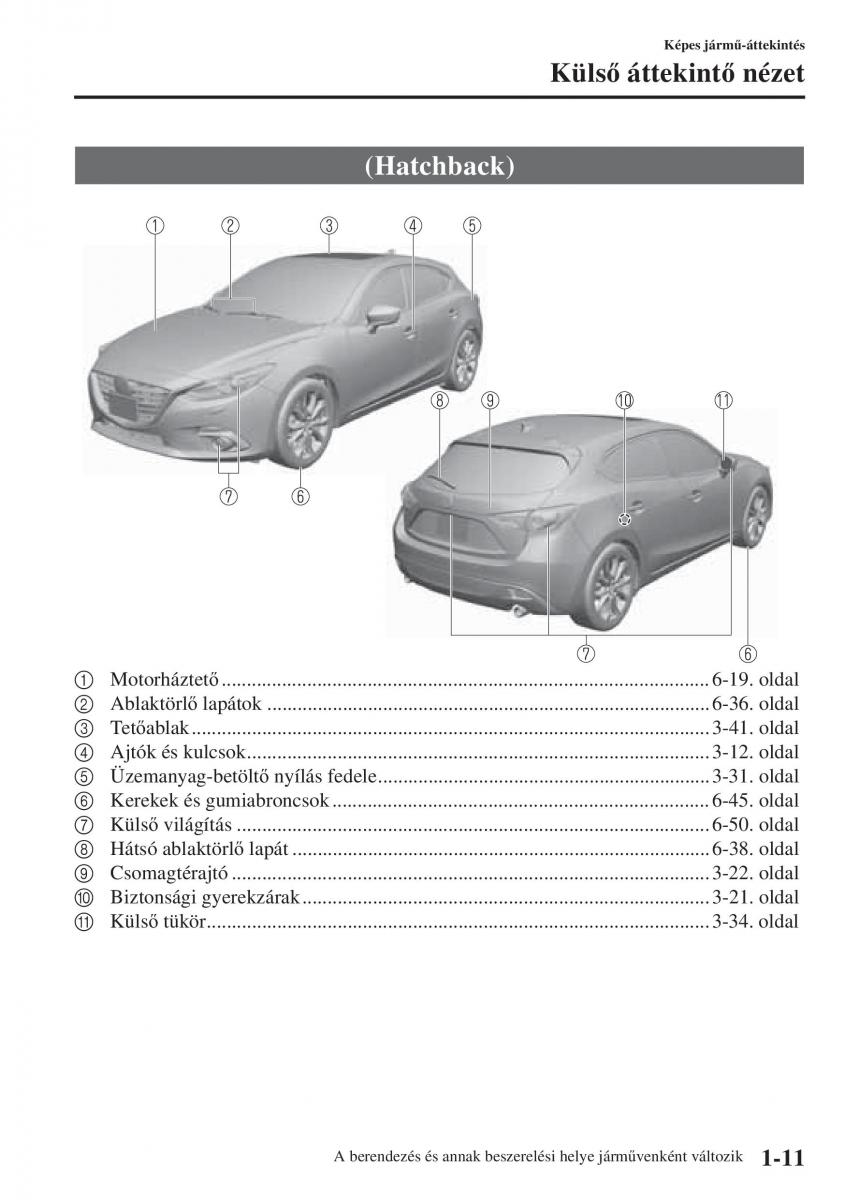 Mazda 3 III Kezelesi utmutato / page 23