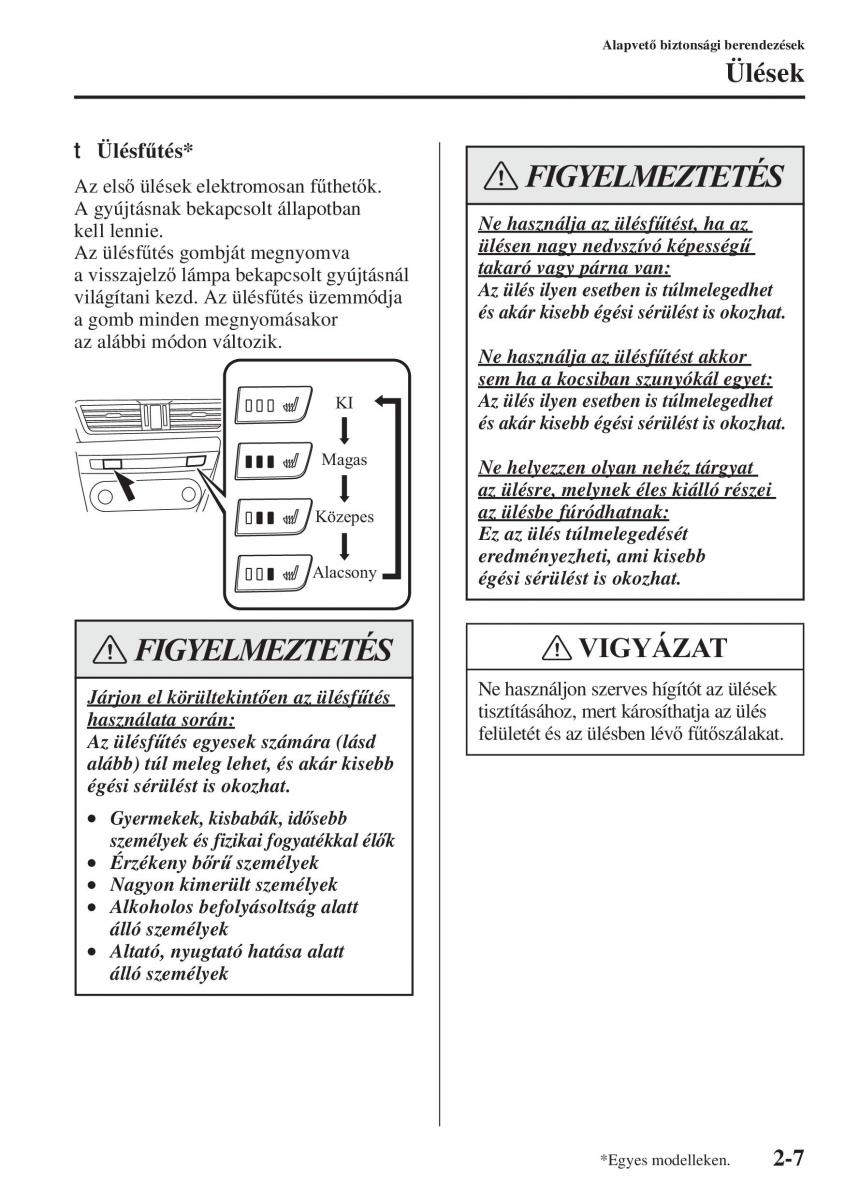 Mazda 3 III Kezelesi utmutato / page 31