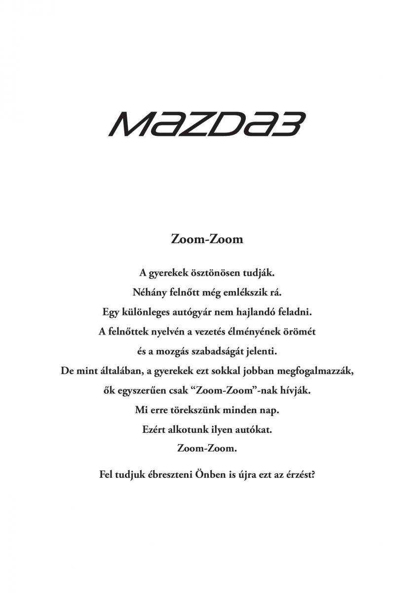 Mazda 3 III Kezelesi utmutato / page 2