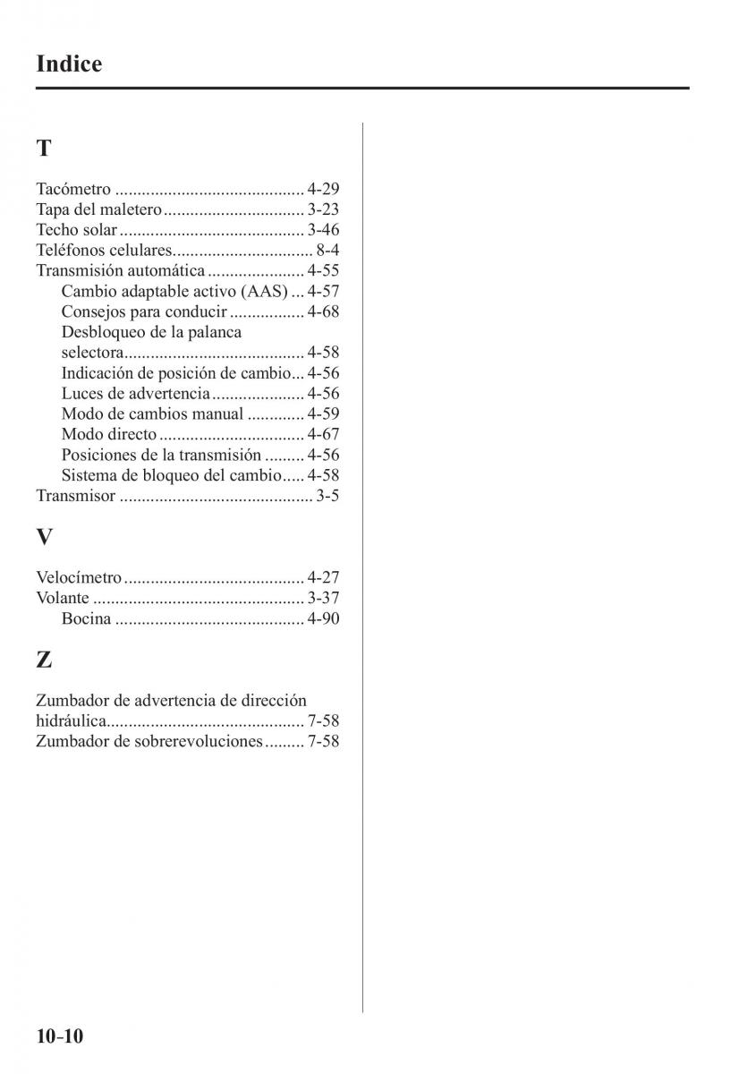 Mazda 3 III manual del propietario / page 732