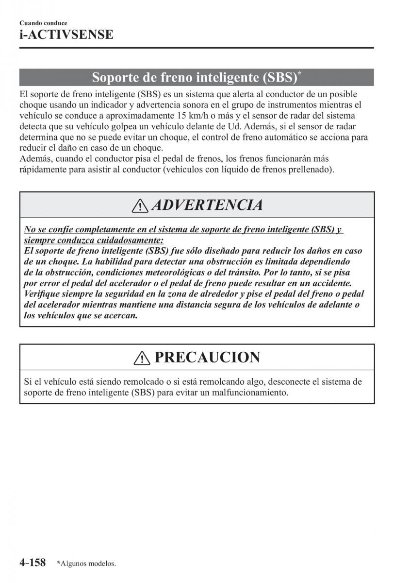 Mazda 3 III manual del propietario / page 318
