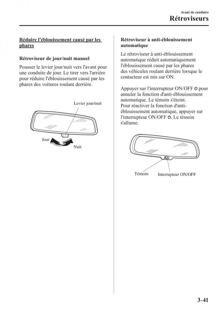Mazda 3 III manuel du proprietaire / page 127