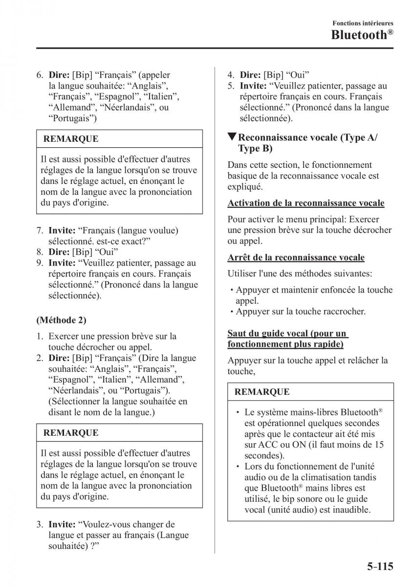 Mazda 3 III manuel du proprietaire / page 485