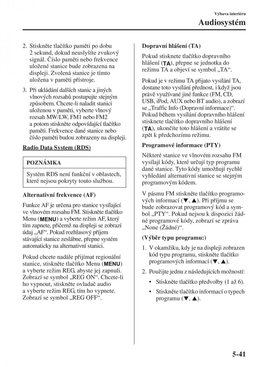 Mazda 3 III navod k obsludze / page 375