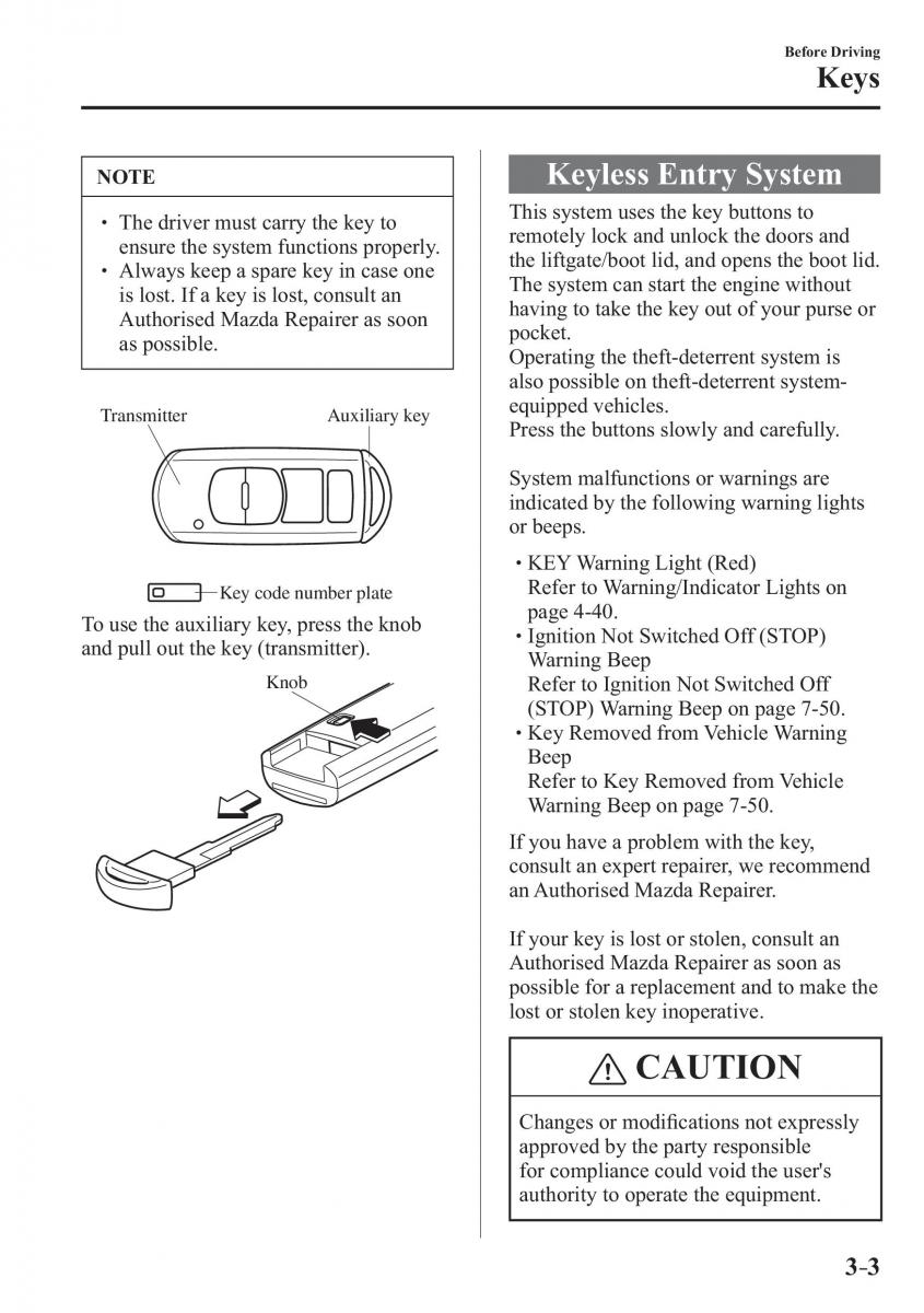 Mazda 3 III owners manual / page 81