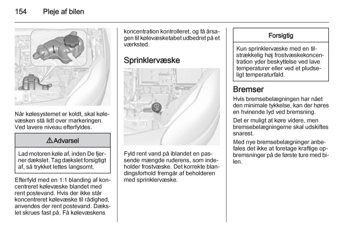 Opel Adam Bilens instruktionsbog / page 156