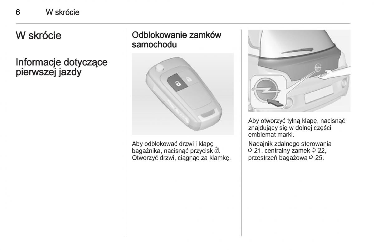 Opel Adam instrukcja obslugi / page 8