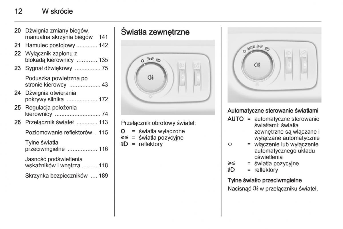 Opel Adam instrukcja obslugi / page 14