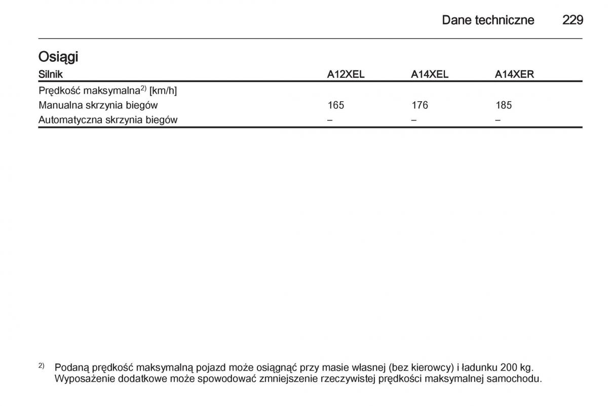 Opel Adam instrukcja obslugi / page 231