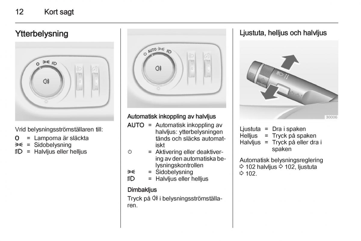 Opel Adam instruktionsbok / page 14