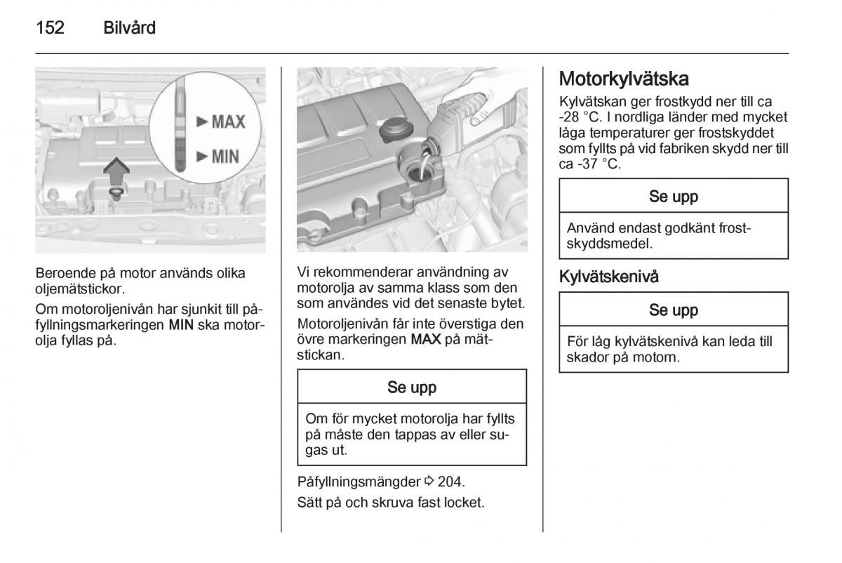 Opel Adam instruktionsbok / page 154