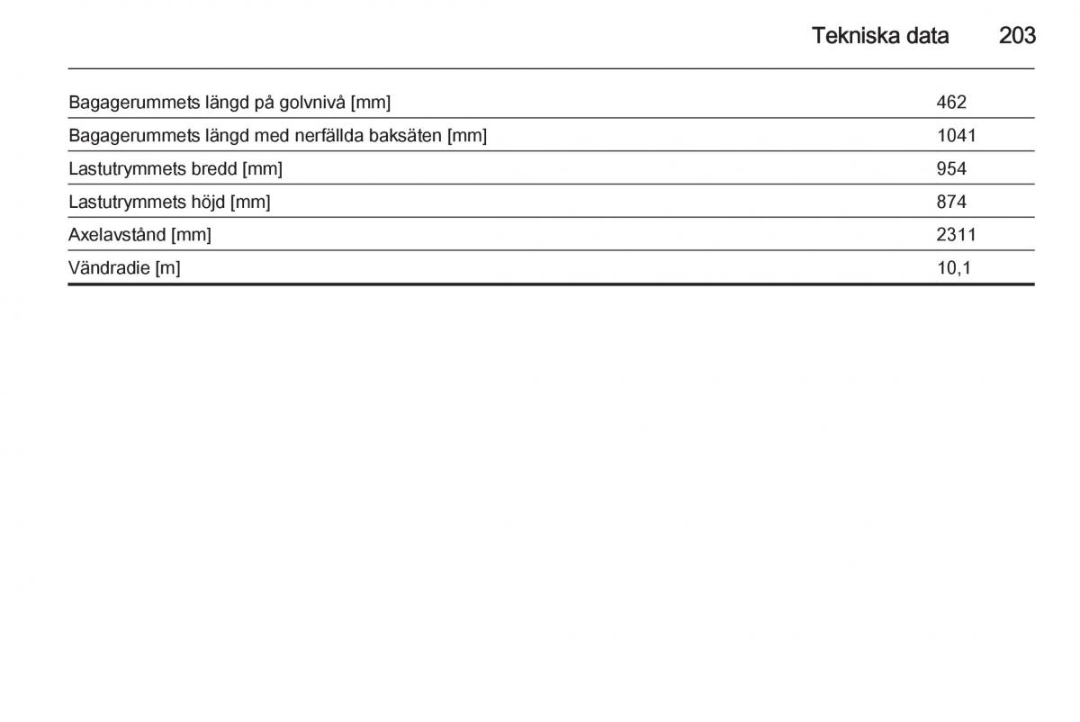 Opel Adam instruktionsbok / page 205