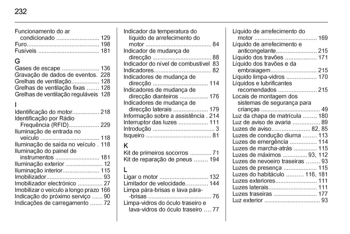 Opel Adam manual del propietario / page 234