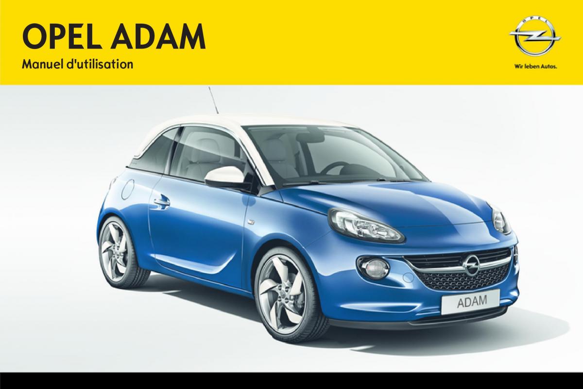 Opel Adam manuel du proprietaire / page 1