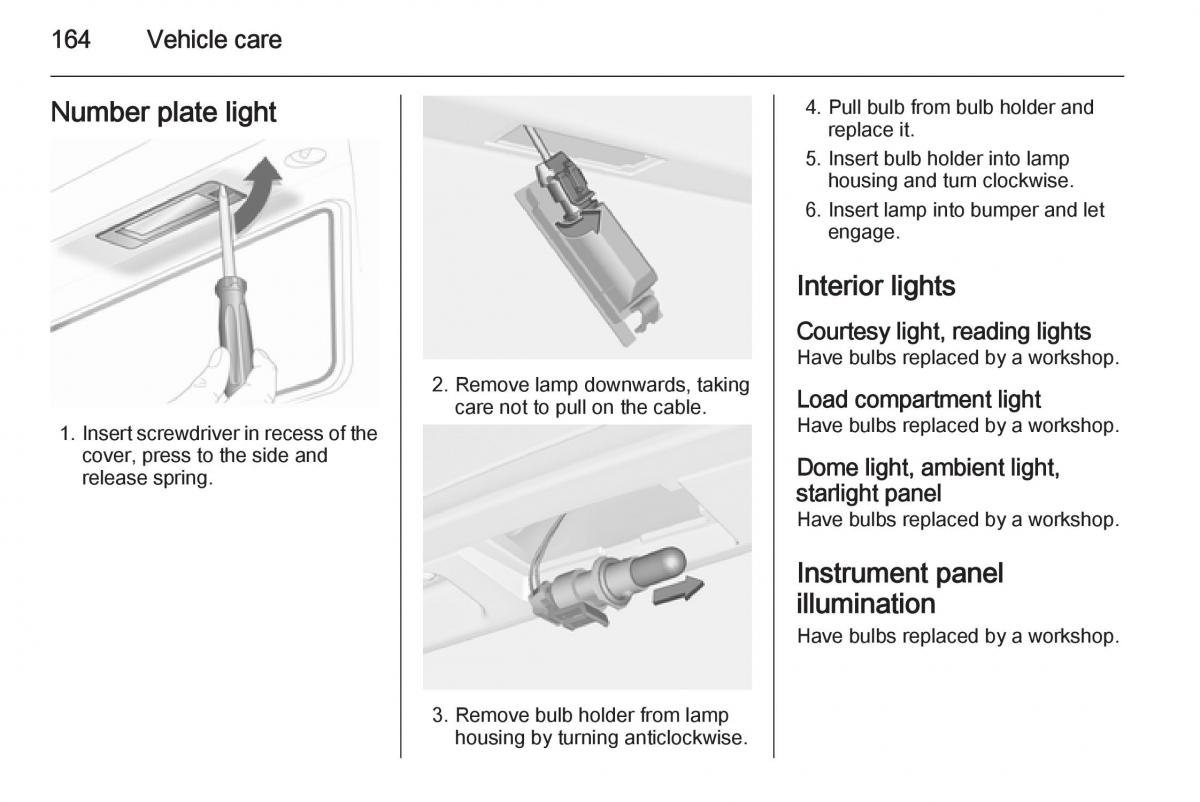 Opel Adam owners manual / page 166