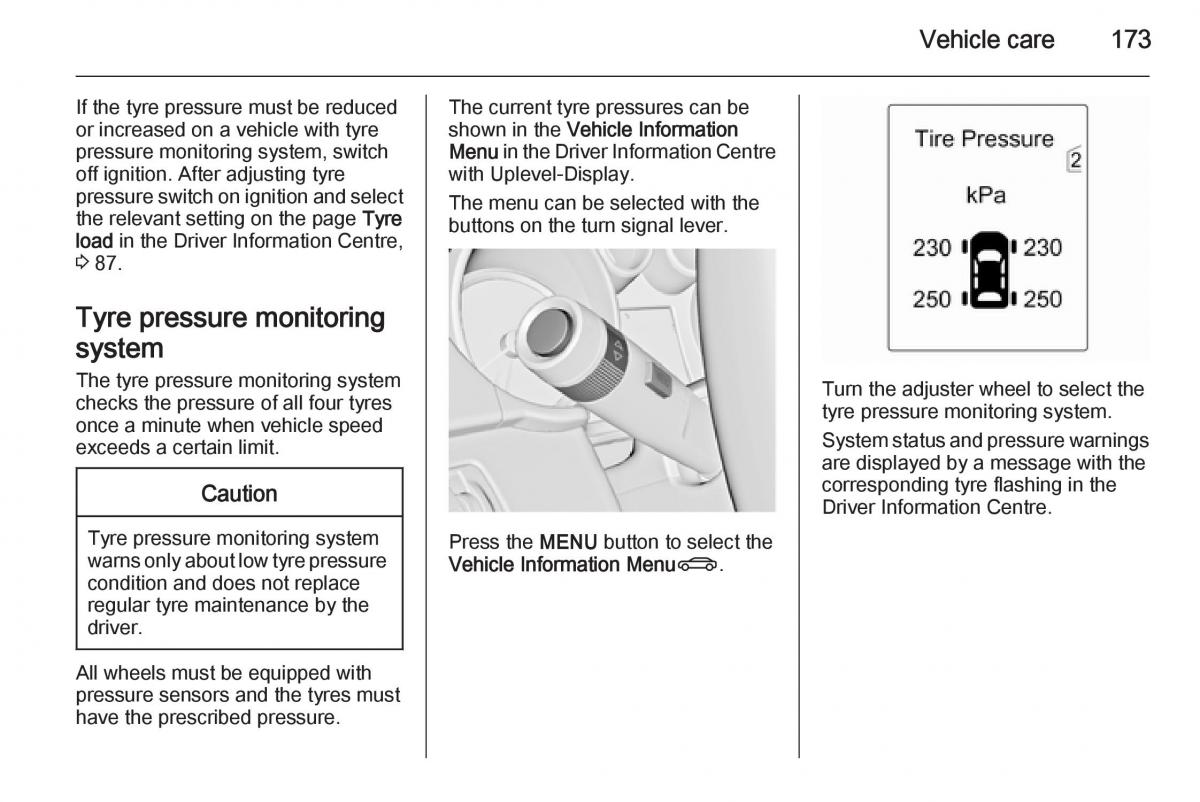 Opel Adam owners manual / page 175