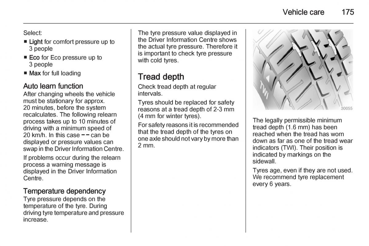 Opel Adam owners manual / page 177