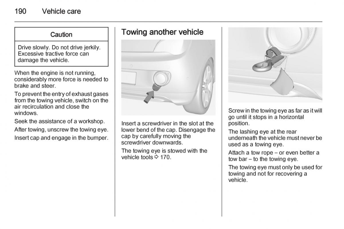 Opel Adam owners manual / page 192
