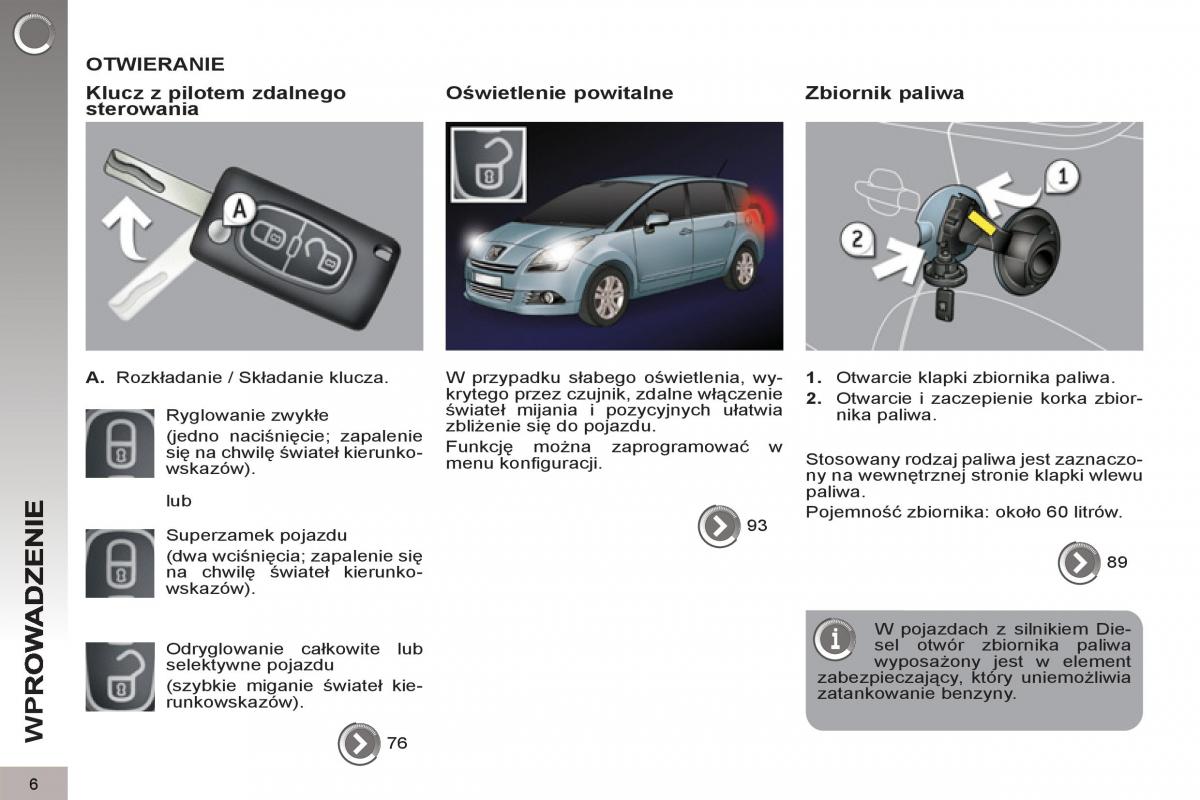 Peugeot 5008 instrukcja obslugi / page 8