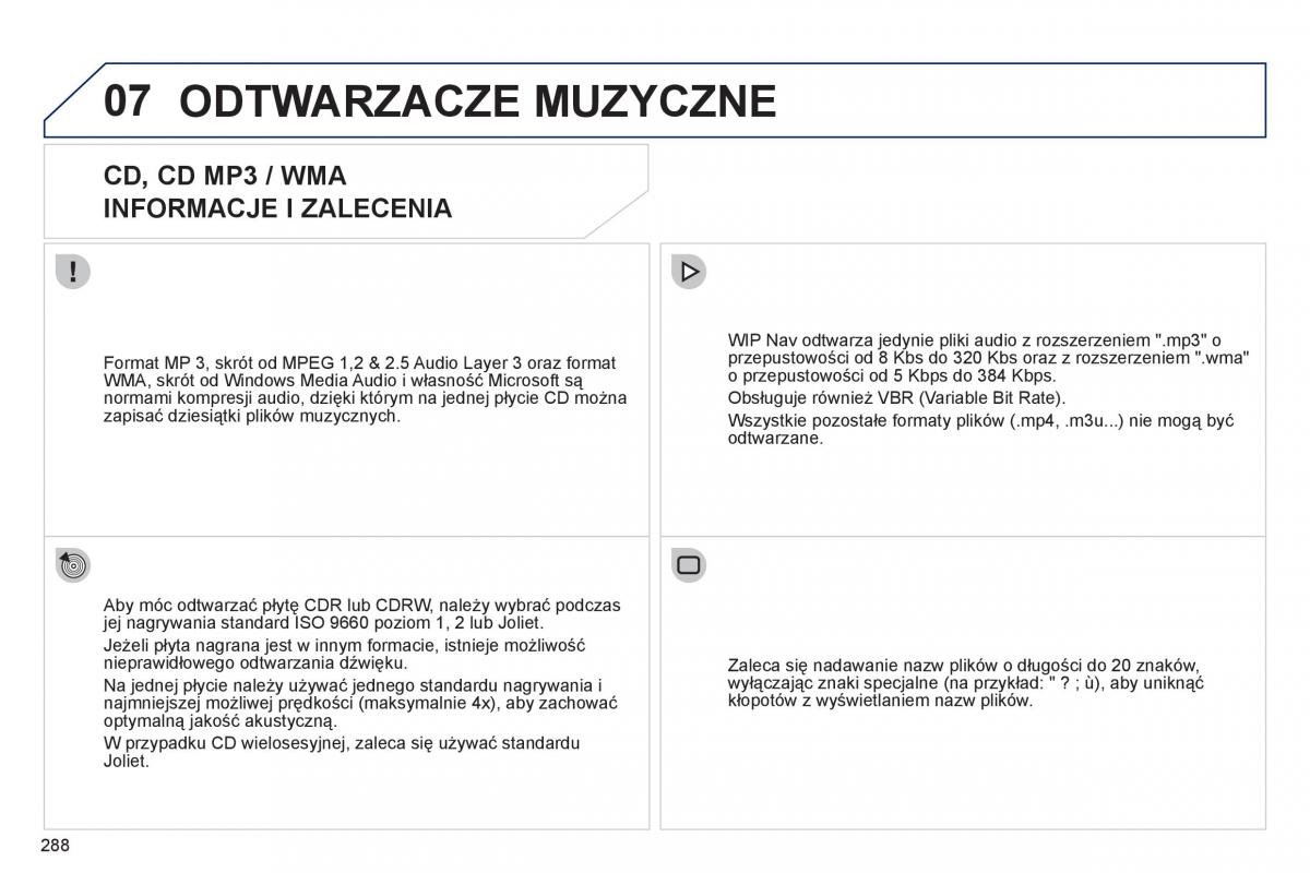 instrukcja obsługi Peugeot 5008 Peugeot 5008 instrukcja obslugi / page 290