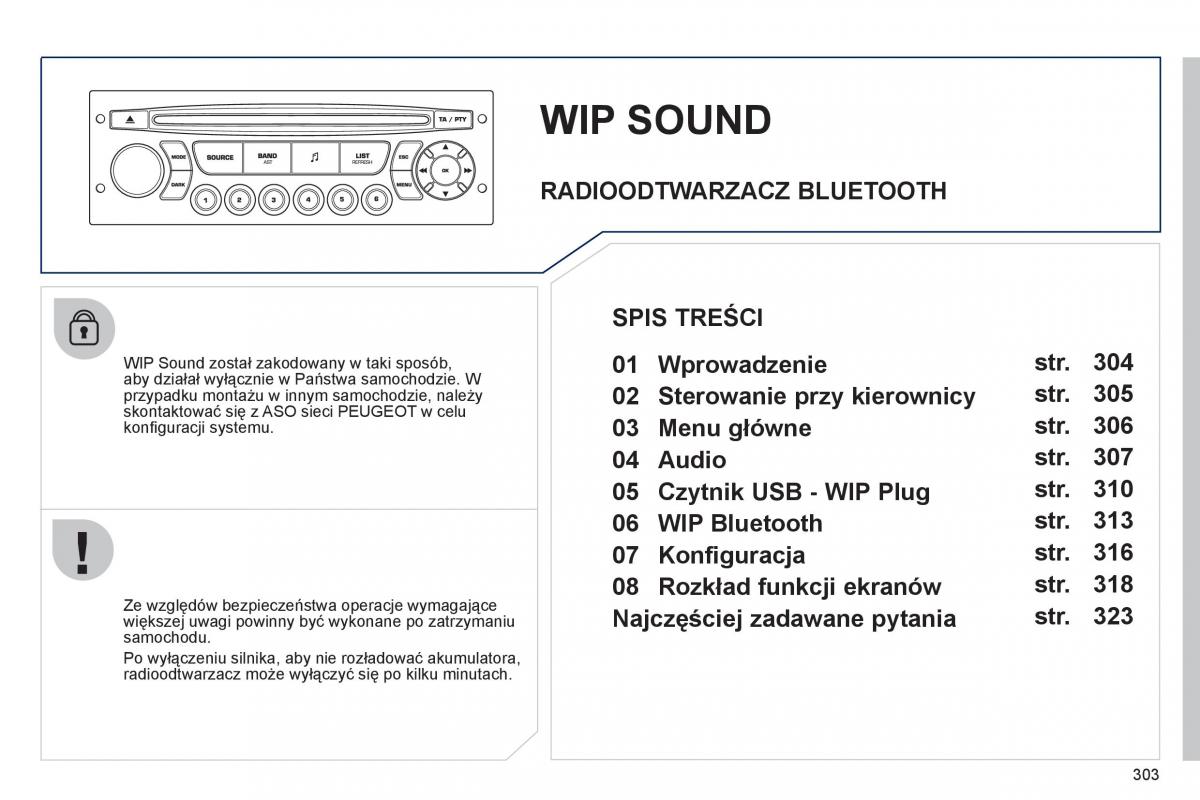 instrukcja obsługi Peugeot 5008 Peugeot 5008 instrukcja obslugi / page 305
