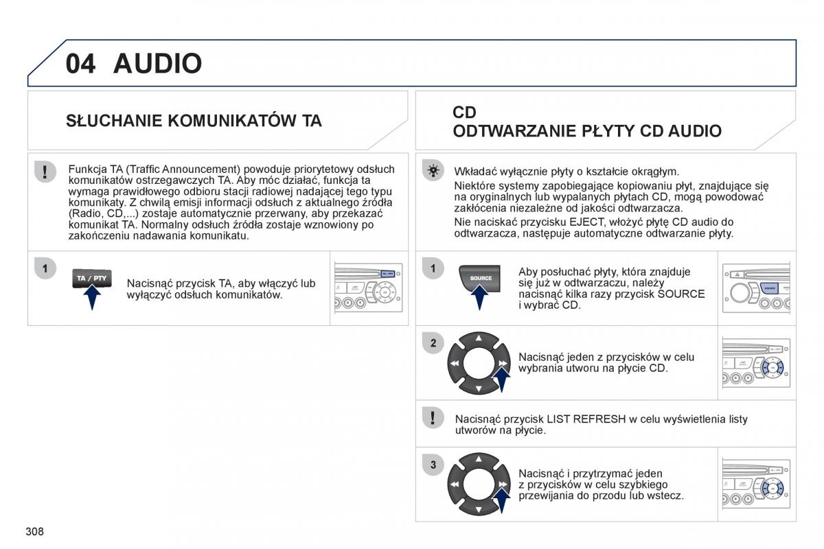  Peugeot 5008 Peugeot 5008 instrukcja obslugi / page 310