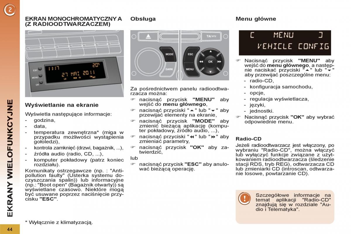  Peugeot 5008 Peugeot 5008 instrukcja obslugi / page 46