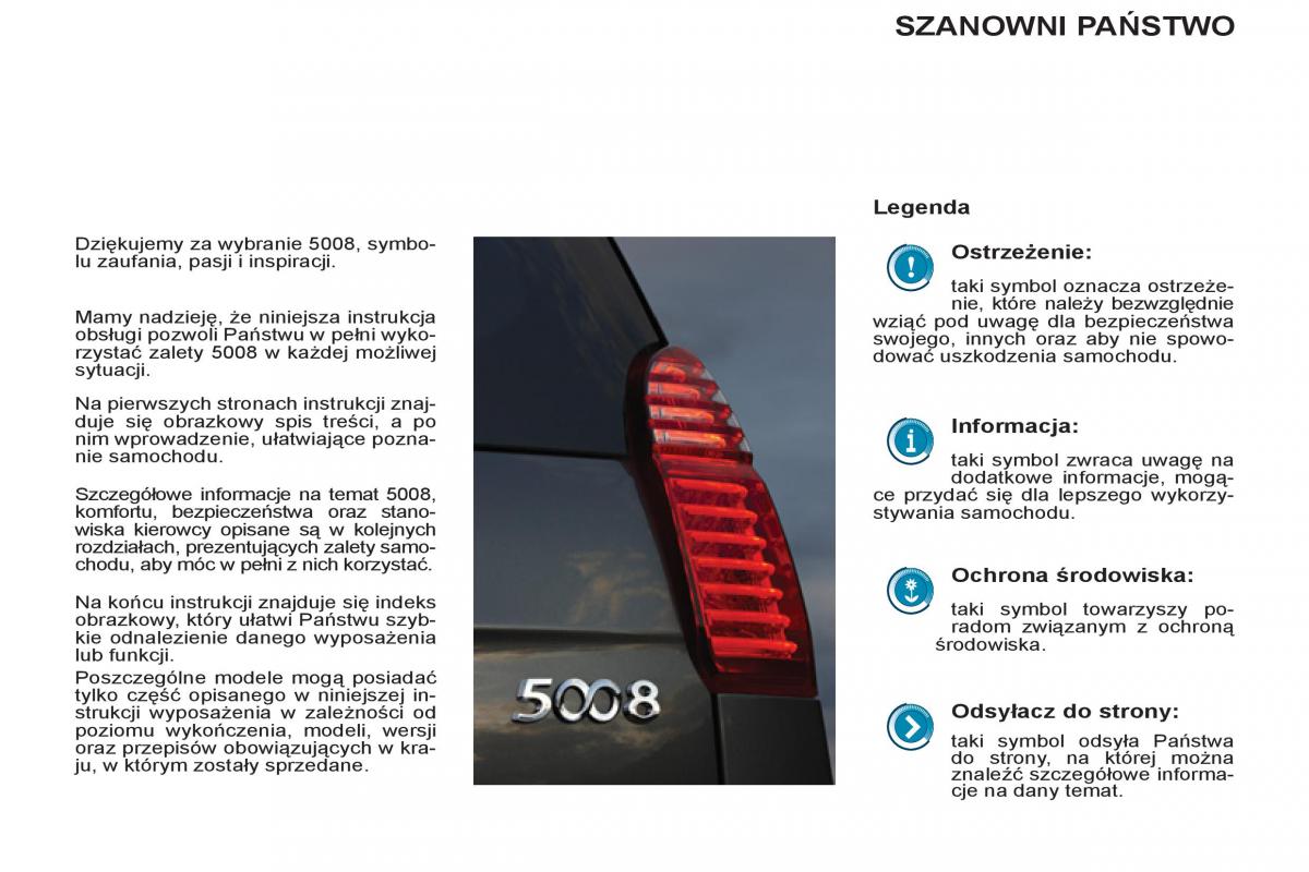 Peugeot 5008 instrukcja obslugi / page 3