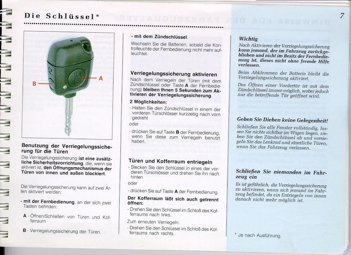 Peugeot 605 instrukcja obslugi / page 9