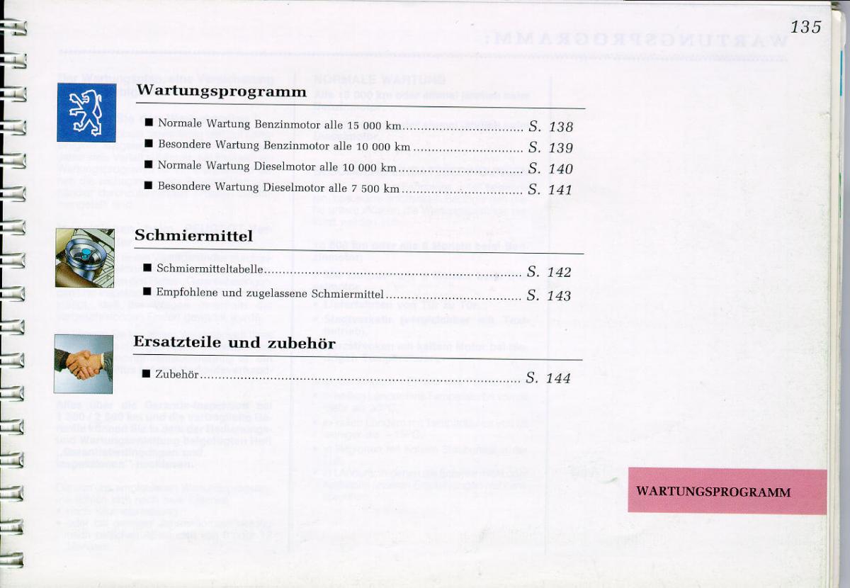 Peugeot 605 instrukcja obslugi / page 137