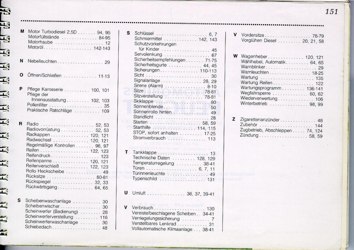 Peugeot 605 instrukcja obslugi / page 149