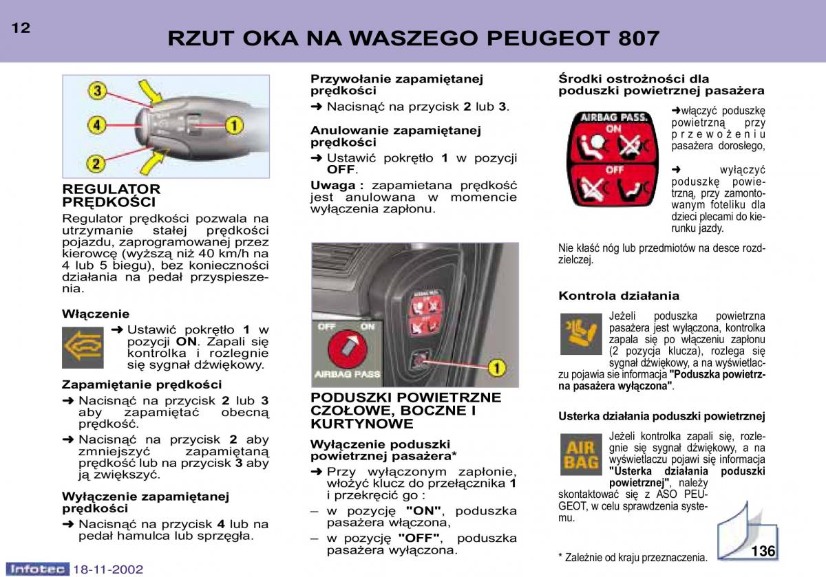 Peugeot 807 instrukcja obslugi / page 11